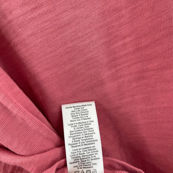 NATION LTD Top Size Small Daniella Combo Party Tee Puff Sleeve Cotton Geranium - Picture 13 of 15